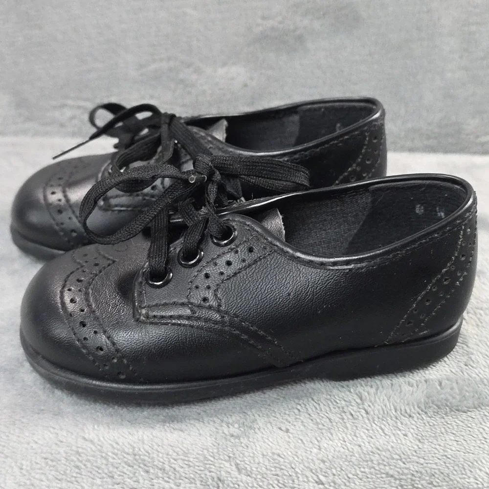 Vintage Small Steps Black Oxford Toddler Size‎ 4 Made In The USA